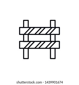 Simple barrier line icon. Stroke pictogram. Vector illustration isolated on a white background. Premium quality symbols. Vector sign for mobile app and web sites.
