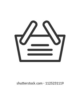 simple bascket icon with line style use for ui ux button interface web application, startup, website, editable stroke