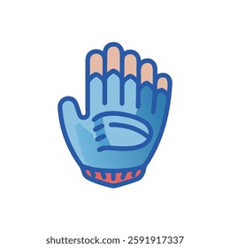 Simple baseball glove icon designed for games.