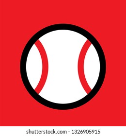 simple baseball icon geometic