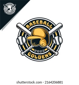 simple baseball illustration for emblem logo or icon