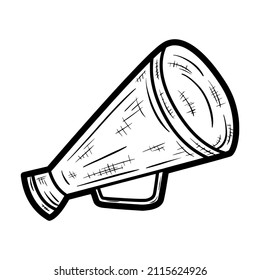 simple basic megaphone outline illustration logo vector icon