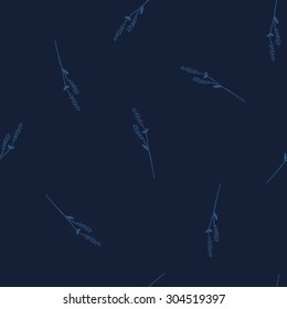 Simple basic pattern with herbs and seasonings, Meadow Herbs collection, vector textile design.