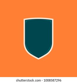 Simple basic shield badge shape blank template