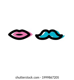 Iconos simples básicos de señalización de inodoro. Símbolos de ilustración gráfica vectorial. 