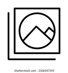 simple basic user interface icon with outline style