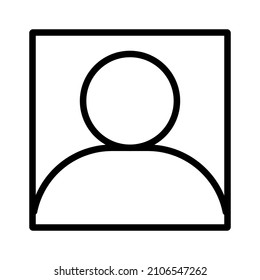 simple basic user interface icon with outline style