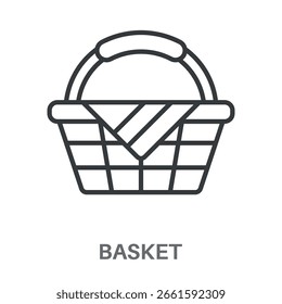 Icono simple del diseño de la cesta, Inspiración simple del diseño del estilo para cualquier interfaz y propósito de los logotipos