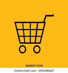 Simple basket icon and symbol art