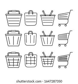 simple basket icon template design