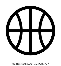 Simple basketball ball icon. Vector.