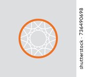 Simple Basketball basket and net. vector