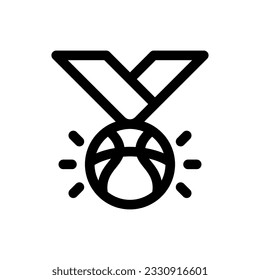 Simple Basketball Champion icon. The icon can be used for websites, print templates, presentation templates, illustrations, etc