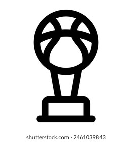 Simple Basketball Champion icon. The icon can be used for websites, print templates, presentation templates, illustrations, etc	