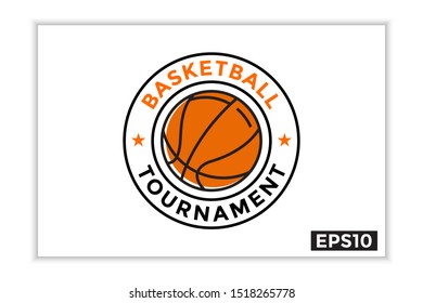 Simple basketball icons and logos