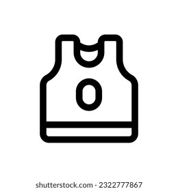 Simple Basketball Jersey icon. The icon can be used for websites, print templates, presentation templates, illustrations, etc