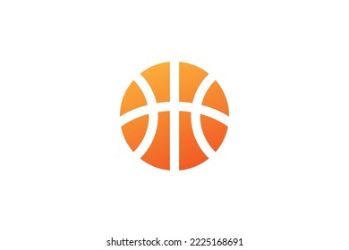 simple basketball logo illustration vector