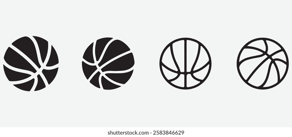 Simple Basketball Symbol for Team Logos and Merchandise