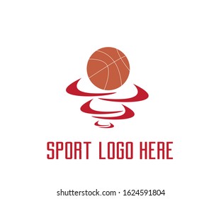 Simple basketball vector logo design