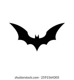 Simple bat icon design on a white background
