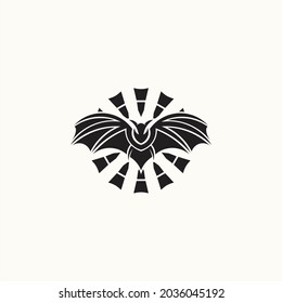 simple bat logo .vector illustration for logo or icon