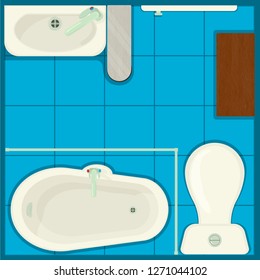 Simple bath concept banner. Cartoon banner of simple bath vector concept for web, giftcard and postcard