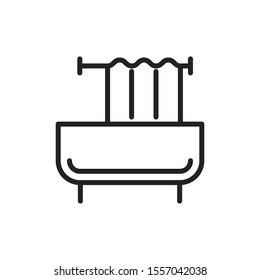 Simple bath line icon. Stroke pictogram. Vector illustration isolated on a white background. Premium quality symbol. Vector sign for mobile app and web sites.