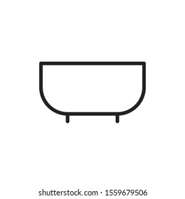 Simple bath line icon. Stroke pictogram. Vector illustration isolated on a white background. Premium quality symbol. Vector sign for mobile app and web sites.