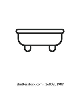 Simple bath line icon. Stroke pictogram. Vector illustration isolated on a white background. Premium quality symbol. Vector sign for mobile app and web sites.