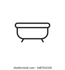 Icono de línea de baño simple. Pictograma de trazo. Ilustración vectorial aislada en un fondo blanco. Símbolo de calidad superior. Signo de vector para aplicaciones móviles y sitios web.