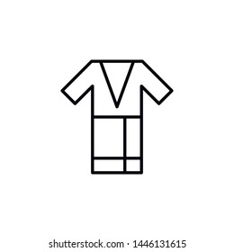Simple bathrobe line icon. Stroke pictogram. Vector illustration isolated on a white background. Premium quality symbols. Vector sign for mobile app and web sites.