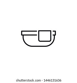 Simple bathtube line icon. Stroke pictogram. Vector illustration isolated on a white background. Premium quality symbols. Vector sign for mobile app and web sites.