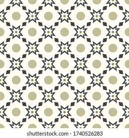 Simple Batik Ethnic Traditional Seamless Pattern Background Wallpaper. Combination colors of brown sand, and gray. Pattern for Textile, fabric, paper, print, interior, decor and more.