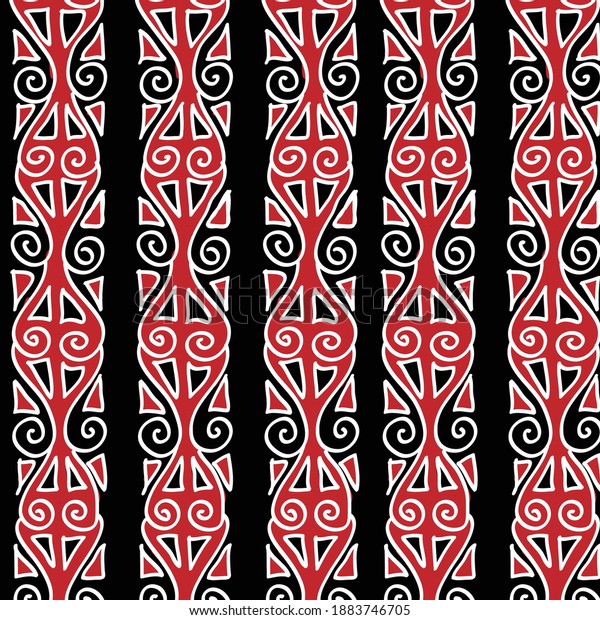 Simple Batik Motif Papua Which Pretty Stock Vector (Royalty Free