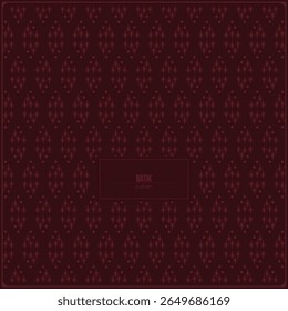 simple batik pattern of multiple dots with dark red maroon background