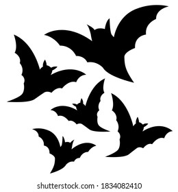 simple bats icon for halloween