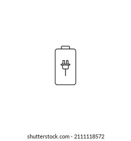 Simple de Iconos de línea de vectores relacionados con baterías. Contiene iconos como Estación de carga de coches, Reciclaje, Carga de teléfono, Tiempo de duración de la batería y más. Stroke editable nos libera