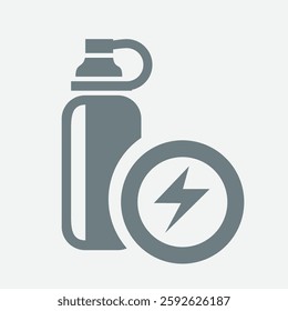 Simple battery charge icon, perfect for energy, power, and technology.