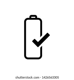 Simple Battery Energy Vector Icon Design Template