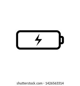 Simple Battery Energy Vector Icon Design Template