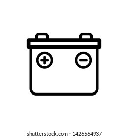 Simple Battery Energy Vector Icon Design Template