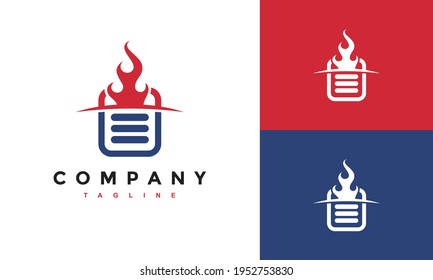 the simple battery fire logo