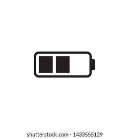 Simple battery flat icon design vector