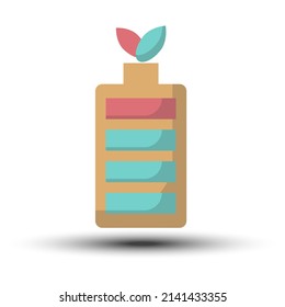 simple battery flat icon, energy and electricity charger and related on the white background