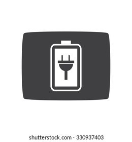 Simple battery icon. Battery charge icon.
