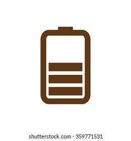 Simple battery icon. Battery charge icon.