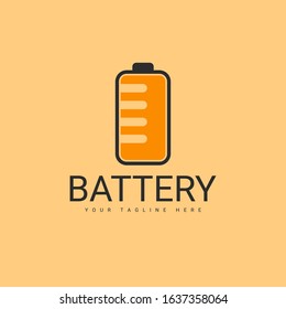 Simple Battery Icon Logo Design Template
