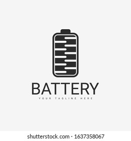 Simple Battery Icon Logo Design Template