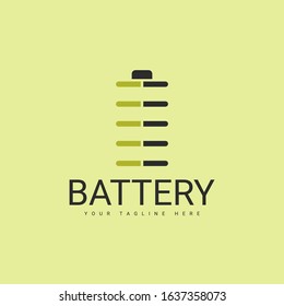 Simple Battery Icon Logo Design Template