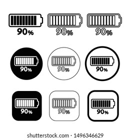 Simple battery icon sign design